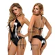 thumbnail image 4 of Lencería de PVC brillante de piel sintética metálica, disfraces de talla grande, ropa interior, babydoll, bikini sexy de talla grande para sexo, Pole dance, 4 of 5