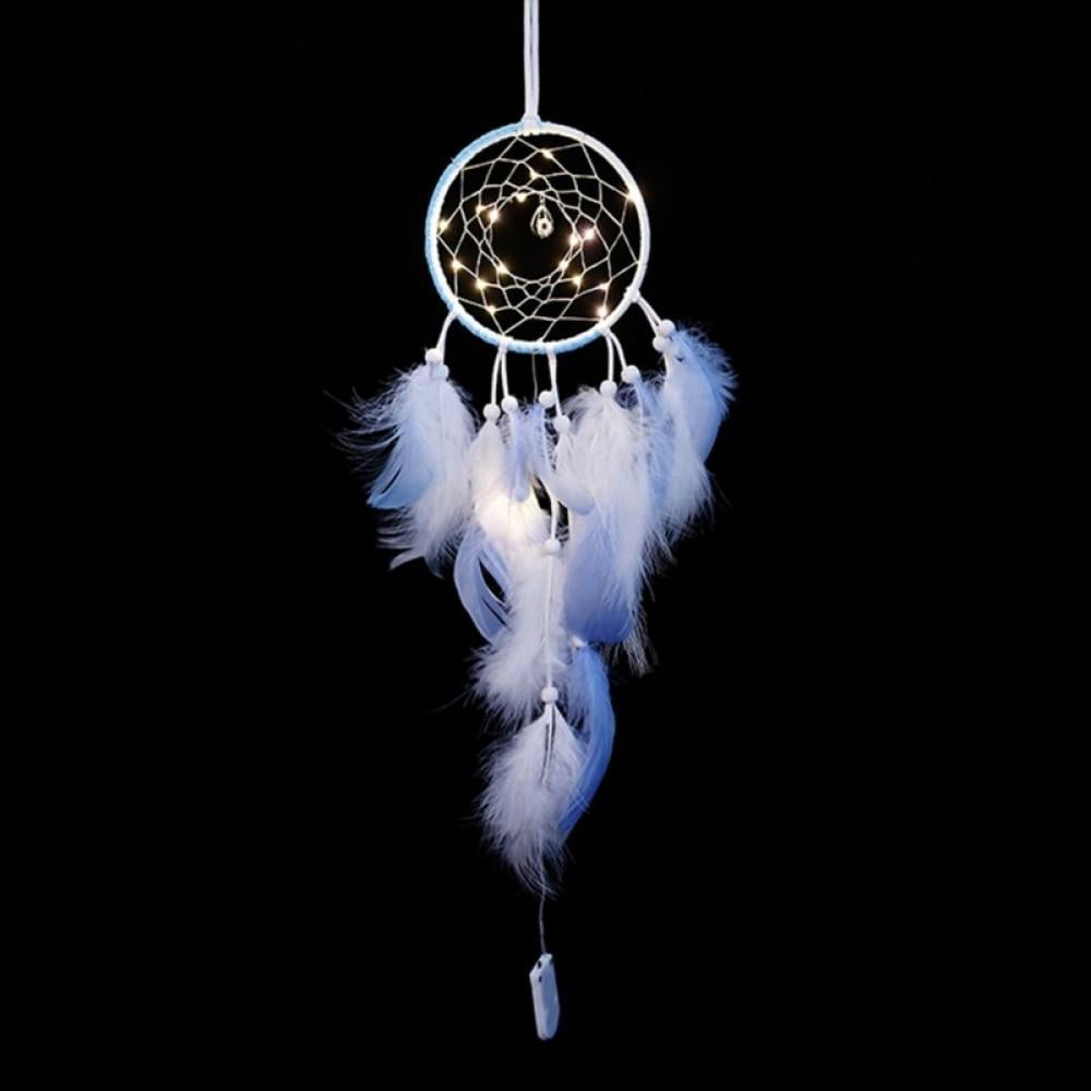 Details about   Dream Catcher Led Lighting Feather Room Bell Bedroom Romantic Hanging Decoration 