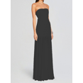thumbnail image 5 of Raccmtaty Women Summer Long Evening Dress Sleeveless Off Shoulder Side Split Mesh Patchwork Tube Top Dress, 5 of 7