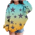 thumbnail image 2 of Gpaecead Girls Sweatshirt Long Sleeve Star Print Crewneck Pullover Sweatshirts for Teen Girls 10 Years Black, 2 of 4