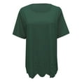 thumbnail image 3 of Aloohaidyvio Tops for Women,Womens Plus Size Tops Short Sleeve Round Neck Temperament and Leisure Shirt, 3 of 5