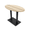 Blonde Surfside Ash w/Black Base, variant on 60" Small Oval Bistro Height Table Double Metal Base Bar Table