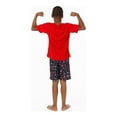 thumbnail image 2 of Sleep On It Boys 2-Piece Short-Sleeve Jersey Pajama Shorts Set - Pro-Gamer - Red, Size: S 6/7, 2 of 6