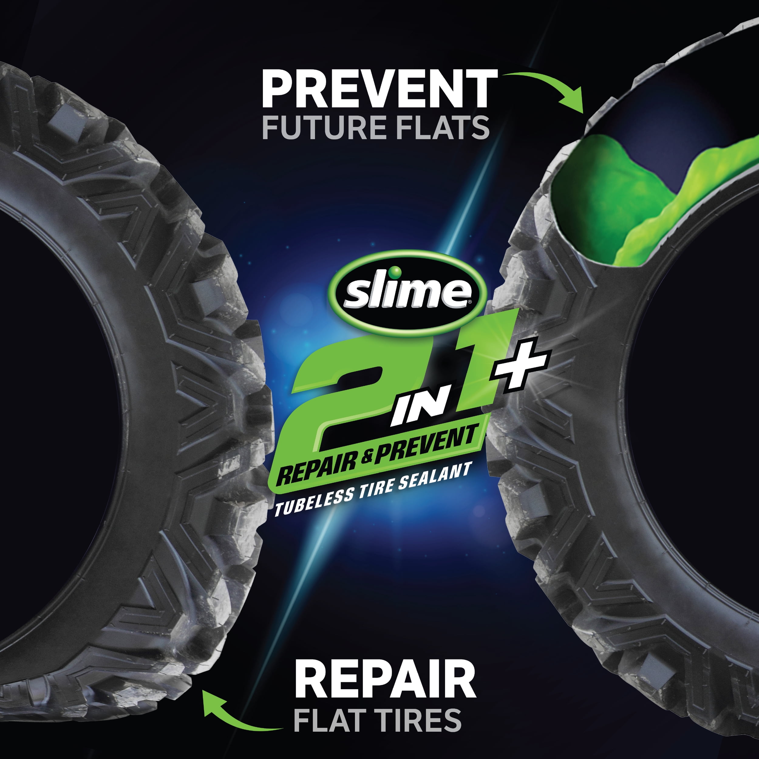Slime 2-in-1 Plus Repair & Prevent Tubeless Tire Sealant, 12oz