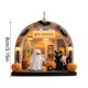 thumbnail image 2 of Uuiauoio Halloween Ghost Ornaments Spooky Cute Hanging Decor for Home Holiday Party Tree Decoration with Lantern and Black Cat Theme, 2 of 6