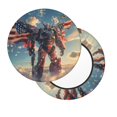 thumbnail image 3 of Round Bar Stool Seat Covers, Patriotic Robot Warrior Elastic Round Chair Cover Stool Seat Slipcover Bar Stool Cushions Round Pad for 12-14 inch, 3 of 7