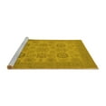 thumbnail image 2 of Ahgly Company Machine Washable Indoor Rectangle Oriental Yellow Industrial Area Rugs, 7' x 9', 2 of 4