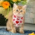 thumbnail image 2 of Valentine's Day Dog Bandana, 1 Pack Adjustable Pets Valentine Day Triangle Bibs Cat Scarf, Holiday Bandana for Medium and Small Dogs C, 2 of 7