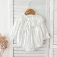 thumbnail image 1 of Spring New Baby Children's Clothes Infant Lace Lapel Bodysuit Cute Girls' Embroidery Princess Dress Korean Sisters Dress, 1 of 6