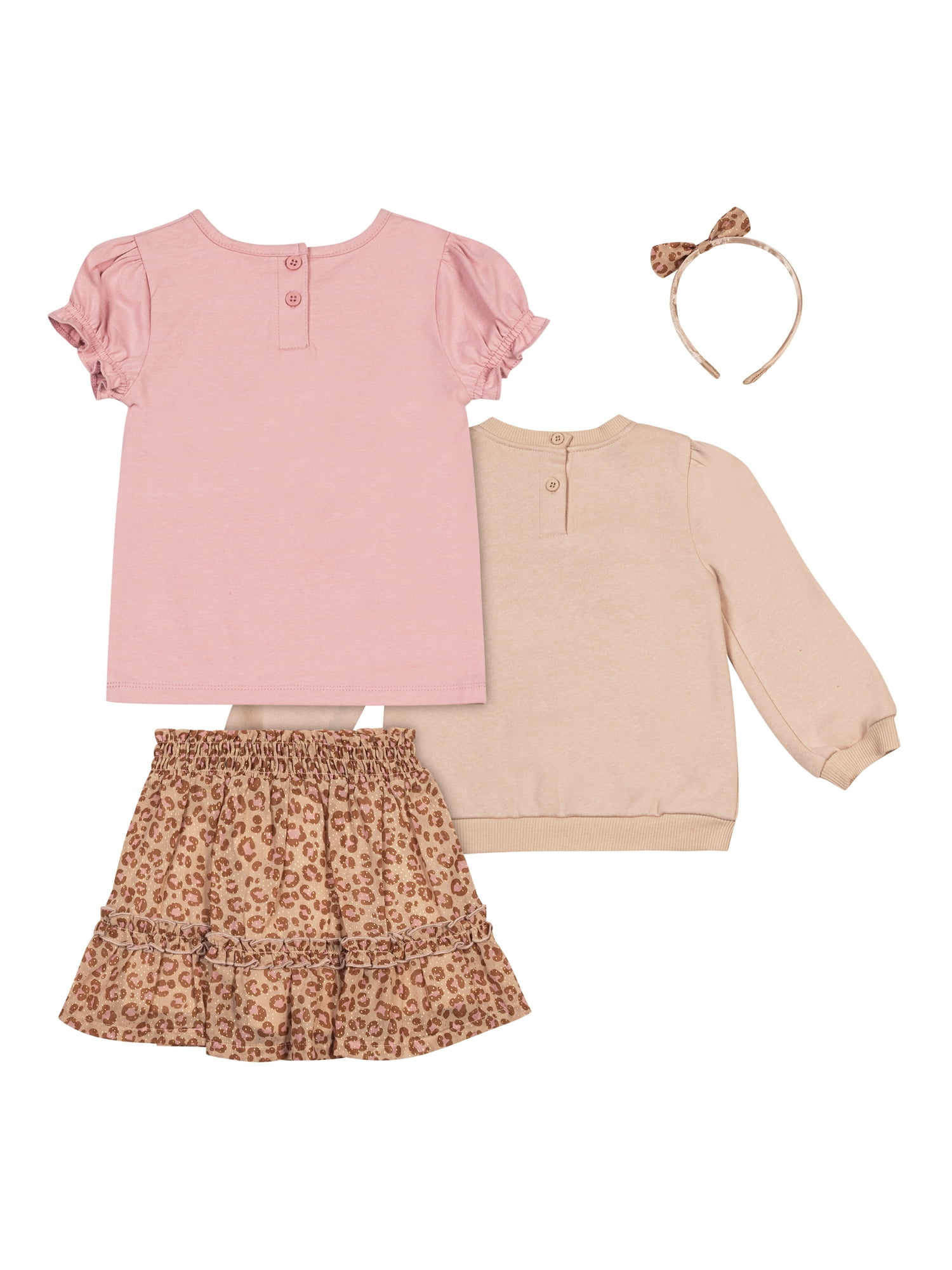 Little Lass Toddler Girls' 4-Piece Skort Set, Sizes 2T-4T