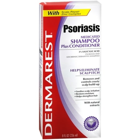 2 Pack - DERMAREST Psoriasis Medicated Shampoo Plus Conditioner 8 (Best Scalp Psoriasis Treatment Shampoo)