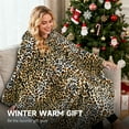 thumbnail image 6 of Catalonia Fleece Wearable Blanket Poncho for Adult Women Men, Wrap Blanket Cape with Pocket | Warm, Soft, Cozy, Snuggly, Comfort Gift, Wrap Blanket Cape with Hood, Gift Idea, Cheetah, 6 of 6