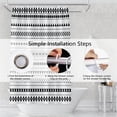 thumbnail image 6 of JOOCAR Black and White Fabric Bathroom Shower Curtain Boho Abstract Geometric Pattern Waterproof Polyester Shower Curtains for Modern Minimalist Artistic Aesthetic Home Decorative, 72x72 Inch, 6 of 7