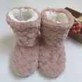 thumbnail image 5 of Zapatos de invierno para niños y niñas, gruesos, cálidos, de tubo alto, antideslizantes, de algodón, para interior, de felpa, para el hogar, botas de plataforma, 5 of 5