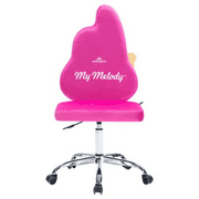 Impressions Vanity My Melody Armless Swivel Vanity Chair with Adjustable Height, Magenta