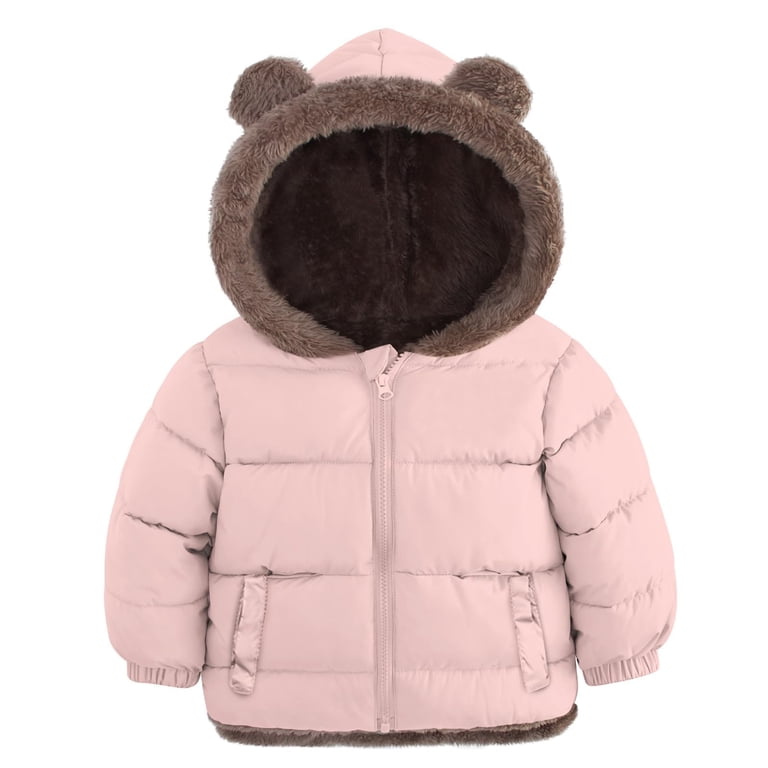 Aideaone Baby Fleece Coat With Bear Ear Hood photo 1