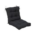 thumbnail image 2 of Cojín para silla de comedor con respaldo integrado, cojín antideslizante para asiento negro, 2 of 9