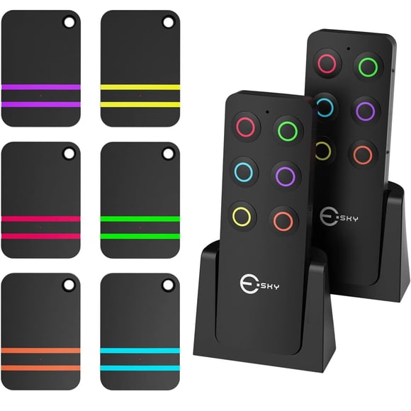 Rastreador Key Finder Esky Wallet con transmisor adicional y 6 receptores