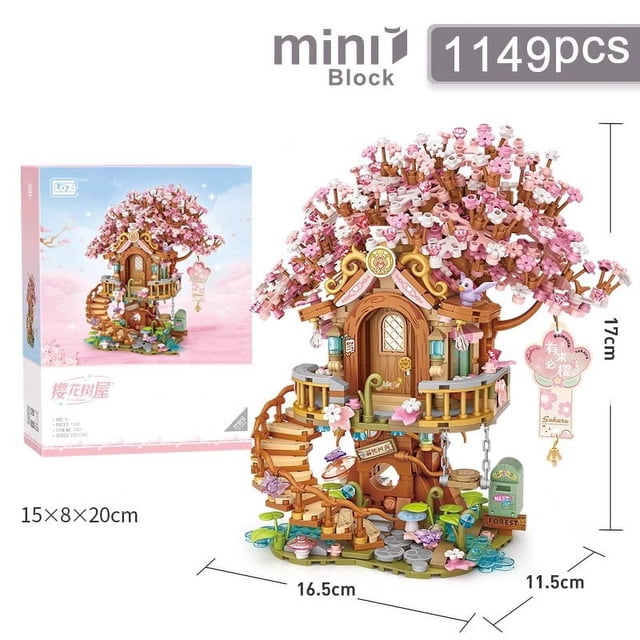 Street View Series Building Blocks Set, Izakaya Shaved Ice Takoyaki Coffee & Panda Tea House DIY Model, Creative Assembled Scenery Bricks Decor Toy Gift for Kids