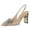 Nude, variant on YDN Women Butterfly Pointy Closed Toe Slingback Pumps Buckle Strap Crystal Chunky High Heel Shoes Party Daily Shopping Size 7 Nude