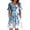 Light Blue, variant on Women's A-Line Sun Dress Short Sleeve V-Neck with Pockets - Floral Pattern Flowy Summer Dress, Elegant and Comfortable, Perfect for Beach, Date, Everyday Fashion,Green,M