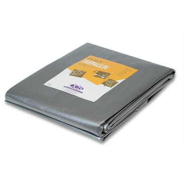 Chicago Dropcloth and Tarpaulin 20' x 30' Heavy Duty Silver Poly Tarp, 10 mil Thickness Tarp