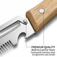 thumbnail image 4 of iHobby RC Multifunctional Vegetable & Fruit Peeler, Stainless Steel Julienne Slicer with Bottle Opener, Ergonomic Wooden Handle for Kitchen, 4 of 7