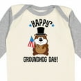 thumbnail image 4 of Inktastic Happy Groundhog Day February Boys or Girls Long Sleeve Baby Bodysuit, 4 of 5