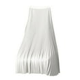 thumbnail image 2 of LEEYNEER Clearance Christmas Skirt Dress Women‘s Plain Satin Pleated Large Versatile, 2 of 6