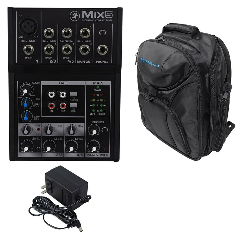 Mackie Mix5 5-Channel 1 Mic/Line Input Compact Mixer w/ 2-Band EQ