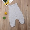 thumbnail image 5 of Diconna Newborn sleeveless cotton solid color button trousers jumpsuit, 5 of 5