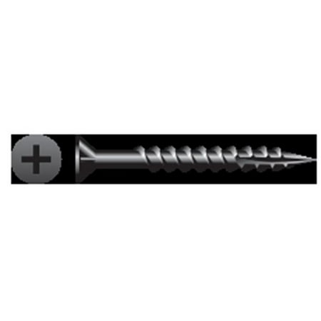 

9 x 3 in. Phillips Flat Head Screw with Nibs Particle Board Screws Black Oxide Coated Box of 2 000