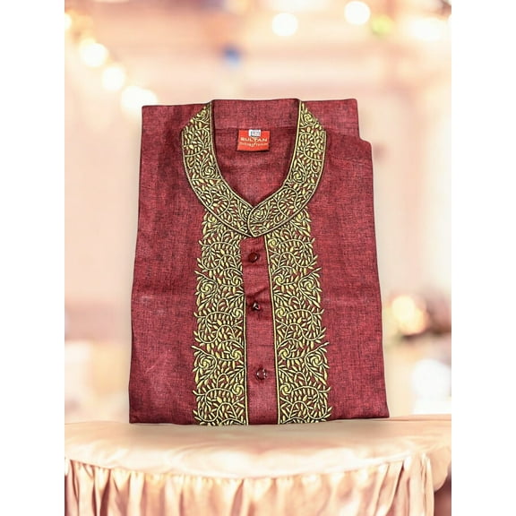 Maroon, Soft Cotton Traditional Boys Kurta, 014