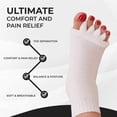 thumbnail image 4 of Happy Feet Toe Alignment Separator Socks, Prevent Foot Cramps and hammertoes, Toe Separator Massage Socks, 4 of 14