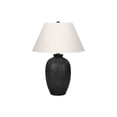 thumbnail image 5 of 24" Black Ceramic Round Table Lamp With Ivory Empire Shade, 5 of 10