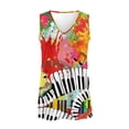 thumbnail image 4 of Jeiento Rainbow Splash Music Notes Tank Tops for Women Loose Fit Casual Flowy Tunic Tops Colorful Musical T-shirt Wide Strap Sleeveless Blouse Basic Tee Musical Festival Tops Teacher Outfits,4XL, 4 of 7
