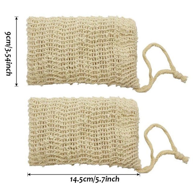 30 Pcs Sac de Savon de Sisal Naturel Exfoliant Savon Saver Pochette Titulaire