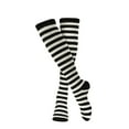 thumbnail image 2 of Dress-Up-America Black and White Striped Socks for Kids - Black and White Socks for Girls and Boys - Striped Socks for Teens - Stylish and Comfortable, 2 of 6