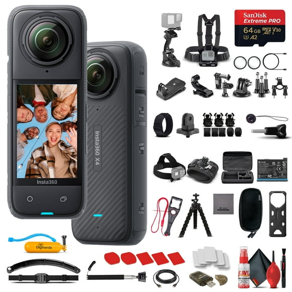 Insta360 X4 Waterproof 360 8K Action Camera with 48MP Sensor Bundle with 50-in-1 Accessory Kit & More