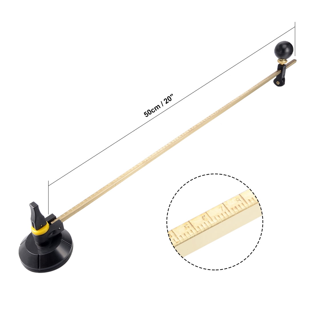 Unique Bargains 100cm Adjustable Compasses Type Glass Circle Circular Cutter with Suction Cup