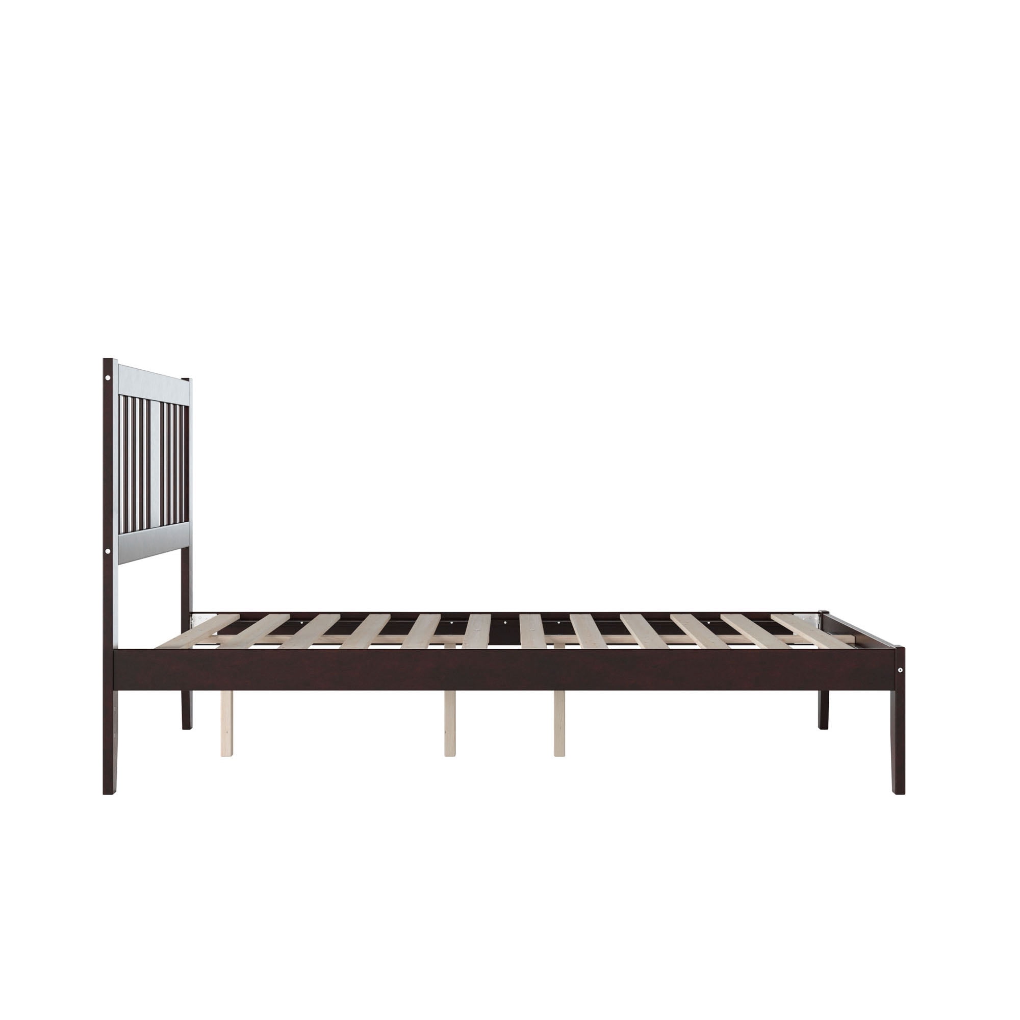 AFI Tahoe 14" Full Wood Platform Bed Frame with Slatted Headboard, Espresso