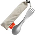 thumbnail image 1 of Titanium Spork 2-in-1 Ultralight Spoon Fork Cutlery for Outdoor Camping, 1 of 5