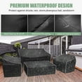 thumbnail image 4 of Waterproof Patio Furniture Covers 4-Piece Set - Outdoor Sofa Cover + 2 Chair Covers + Coffee Table Cover, Heavy Duty Black, 4 of 5