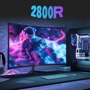 ZZA 24 Inch Curved Gaming Monitor 200Hz/180Hz FHD 1080P Frameless Display, AMD FreeSync, 1ms Low Motion Blur, Eye Care, DisplayPort & HDMI, VESA Mount,for PC Gaming,PS5,Home Office – Black