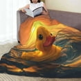 thumbnail image 6 of Fuzoiu Cartoon Swimming Yellow Duck Print Ultra-Soft Micro Fleece Blanket,All Seasons Flannel Throw, Lightweight Blanket for Bed, Sofa, Couch, Movie Night, Camping, and Travel-40"x30", 6 of 7