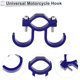 thumbnail image 5 of Gancho colgante para motocicleta Arco Soporte para casco de motocicleta Equipaje Bolsa para scooters bicicletas Aleación de aluminio Azul 1 juego llave hexagonal junta 78.5mm, 5 of 7