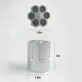 thumbnail image 5 of Cylinder Pen Holder Revolver Pen Holder with 6 Slots Pen Pencil Holder Cylinder Design Heavy Duty Non-Slip Aluminum Office, 5 of 6