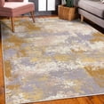 thumbnail image 3 of Modern Decorative Rug, Contemporary Themed Design Novelty Tones of Abstract Weathered Shapes, Quality Carpet for Bedroom Dorm and Living Room, 6 Sizes, Dark Yellow, by Ambesonne, 3 of 4