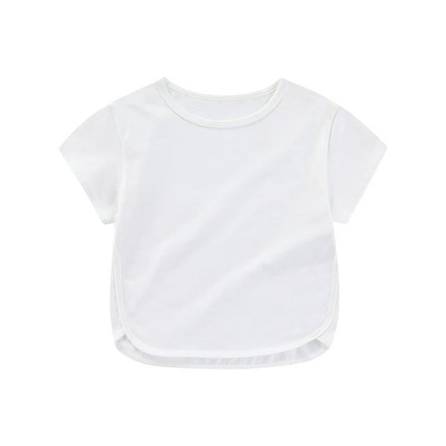 Yanlir Hauts à Rayures pour Filles Enfants Été Décontracté Mignon Manches Courtes Col Rond T-Shirt Graphique Respirant 1-7 Ans pour Usage Quotidien (Blanc5, 12 Mois)