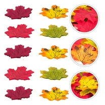 FELTECHELECTR Maple Leaves Decoration Assorted Color 8x3.1x0.1in Paper Fall Festival Decorations 100Pcs
